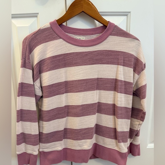 J.Crew Vintage cotton terry relaxed-fit pullover in rugby stripe size XS - Picture 3 of 11